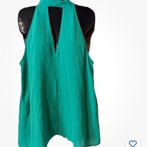 Women’s Sleeveless Halter Neck Tank Top - Teal
